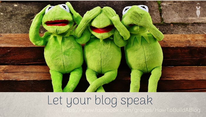 Let your blog speak